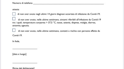 SCARICA L'AUTOCERTIFICAZIONE